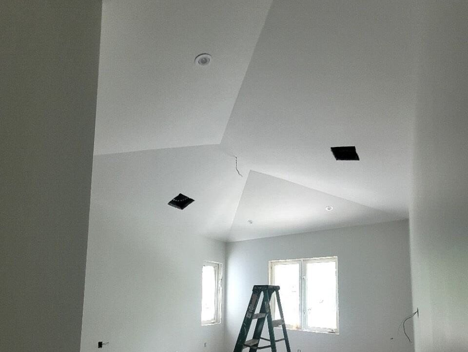 Drywall installation in a residential project 80 Coral Way Residence in Marathon, FL, application in interior