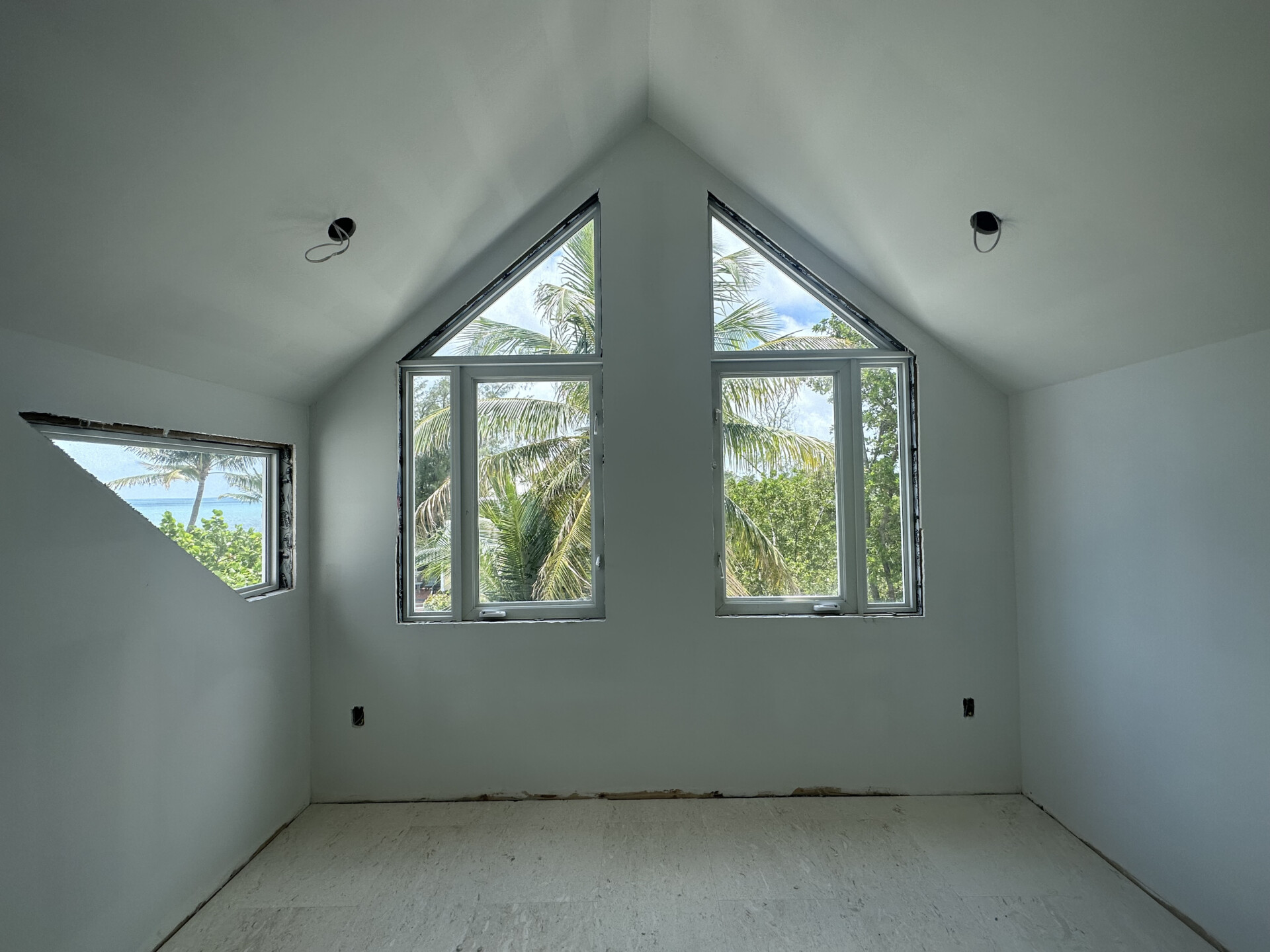 Drywall installation in a residential project Houri Residence in Marathon, FL, application in interior