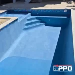 A pool with high-quality pool plaster application by Professional Plastering Designs, Inc. PPD, Marathon, Florida
